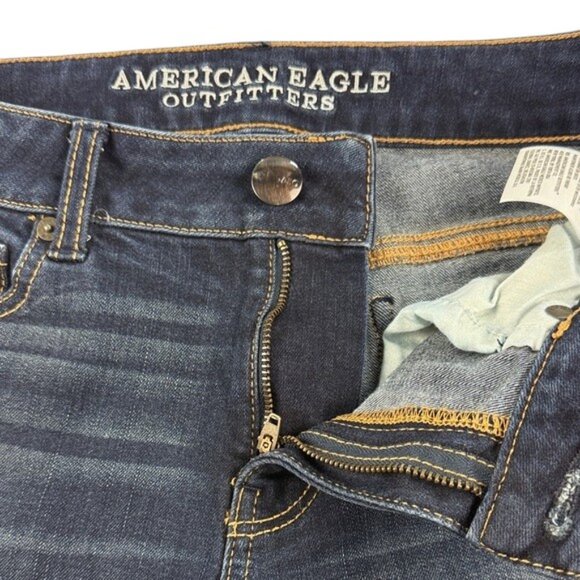 American Eagle Women’s Size 8 Midi Shorts Raw Folded Hem Stretch - Picture 8 of 8